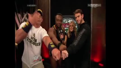John Cena , Big E Langston & Cm Punk зад сцената - Wwe Raw 23/12/13 vs