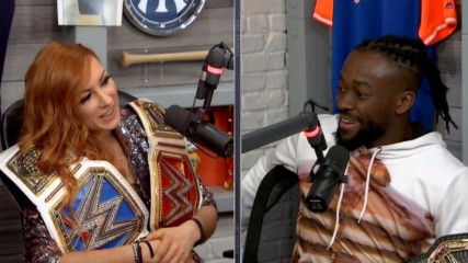 Becky Lynch and Kofi Kingston talk to "Boomer & Gio" the morning after WrestleMania