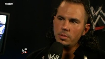 Smackdown 2009/09/04 Matt Hardy дава интервю [backstage]