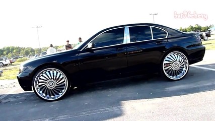 Black Bmw 745 Li on 26" Dub Swyrl Floaters - Hd