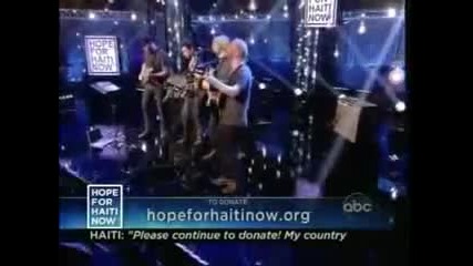 Hope For Haiti Now, Telethon - George Clooney opening & Alicia Keys & Coldplay - Viva la vida 