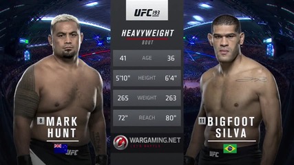 Mark Hunt vs Antonio "bigfoot" Silva (ufc 193, 15.11.2015)