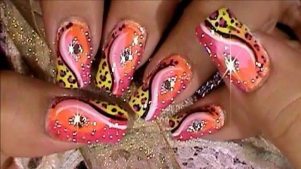 Leopard Princess Psychedelic Nails