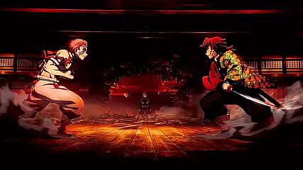 Tanjiro And Giyu Vs Akaza Full Fight 1080p