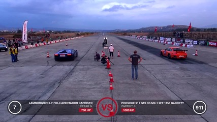 Зверска Надпревара Lamborghini Aventador vs Bmw M6 Pp-performance vs Porsche Gt3 Rs 9ff