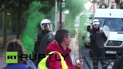 Belgium: Antifa rail against Front National, Vlaams Belang with Le Pen in Brussels