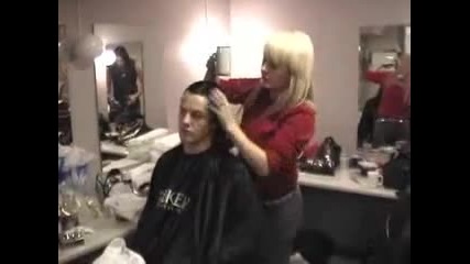 satyr being filmed backstage 