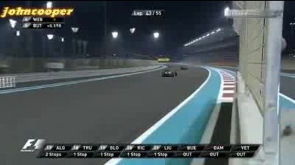 Webber vs Button Abu Dhabi Gp 2011