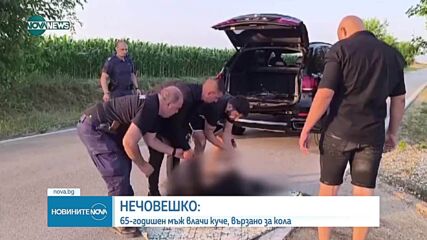 Жестокост към животно: Мъж върза куче за колата си и го влачи няколко километра