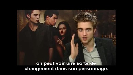 Allocine Interview with Robert Pattinson Kristen Stewart and Taylor Lautner Vostfr 