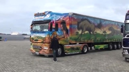 Daf Xf 105 painting truck Polen.