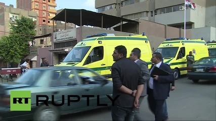 Egypt: Ambulances arrive at Cairo morgue to collect victims' bodies
