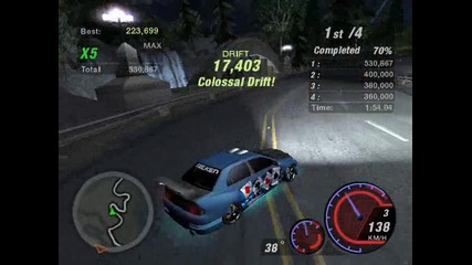 nfsu2 !!! my drift score light house