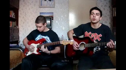Stone Sour-through the glass guitar cover (two guitars)