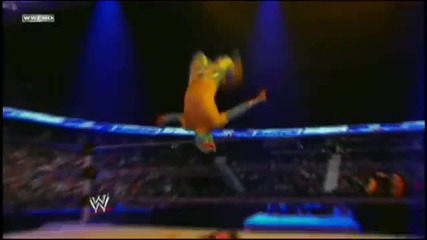 Springboard Senton followed by Springboard Moonsault - Sin Cara