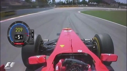 Старта на Фернандо Алонсо при Гран При на Барселона Hd