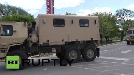 USA: National Guard stake out at Baltimore mall