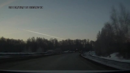 Метеорит в Челябинске взрыв!