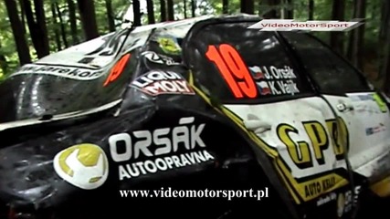 Big rally crash! - 38. Rally Bohemia 2011 - Jaroslav Orsak Karel Vajik