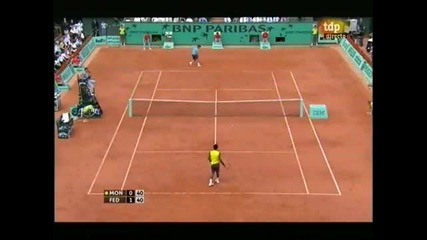 federer vs monfils Roland garros 2009 