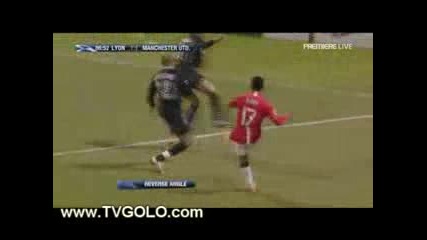 Lyon Vs Manchester Utd 1 - 1 Tevez Goal