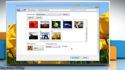 How to create a desktop background slide show in a windows® 7 based pc