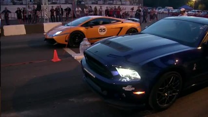 Ford Mustang Shelby G T 500 vs Corvette Z06 vs Panamera vs G T - R vs Gallardo