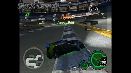 Nfs Underground 2 Stadium Drift 3 - 335, 744pst 