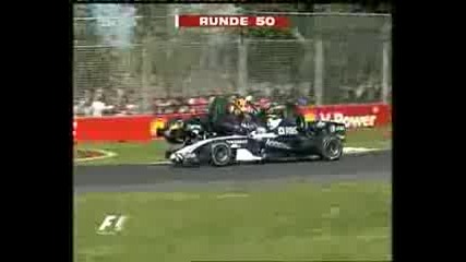 Сблъсък между Култард и Вурц в Австралия 2007 