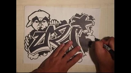 How to draw Graffiti - By Wizard 