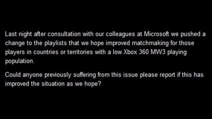 Mw3 Patch Playlist Update (modern Warfare 3)