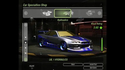 nfs u2 Nissan Skyline Tuning 2fast 2furious (mehmed) 