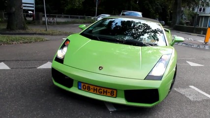 Green Lamborghini Gallardo Spyder Sound!