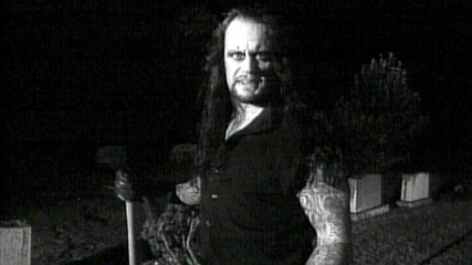 The Undertaker prepares a grave for Mankind: Raw, Sept. 30, 1996