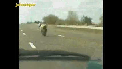 Opel Kadett Наказва Honda Cbr 