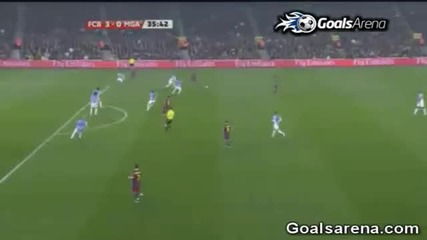 Fc Barcelona vs Malaga 4 - 1 All Goals 16 - 01 - 2011