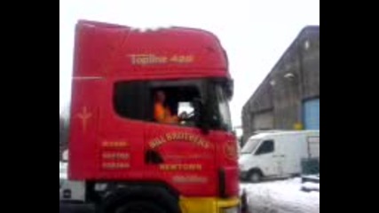 Truck Driving In Snow