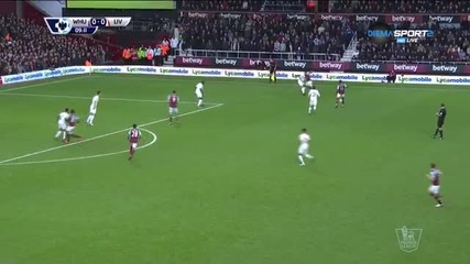 Уест Хем - Ливърпул 1:0 /първо полувреме/