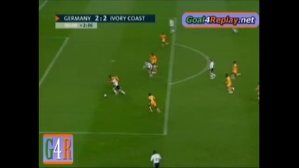 Германия - Кот д Ивоар 2:2 гол на Подолски