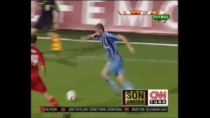 Trabzonspor Vs Liverpool 1 - 2 [1 - 3 On Aggregate] - All Goals & Match Highlights - August 26 2010
