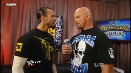 Stone Cold _ Cm Punk funny Promo - Raw 06_13_11 Backstage