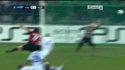 Оксер 0:1 Милан - Прекрасен гол на Ибрахимович