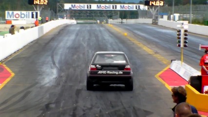 Vw Golf 2 turbo drag race