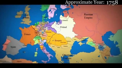 Map of Europe with Years