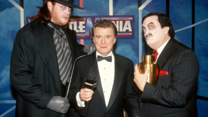 Regis Philbin interviews The Undertaker at WrestleMania VII