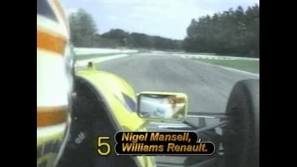 Gerhard Berger and Nigel Mansell onboard Hockenheim 1991