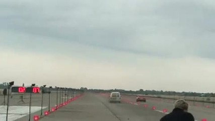 Vw Caddy Tdi vs. Lada V6 Turbo Drag Race 