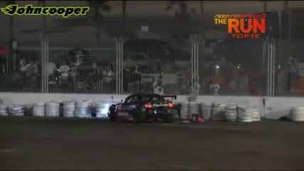 Michael Essa vs Kyle Mohan (crash) during Top 16 @ Formula Drift Las Vegas 2011