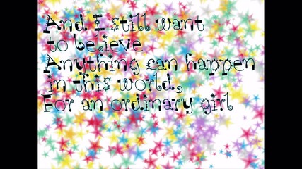 Превод+lyrics - Hannah Montana - Ordinary Girl