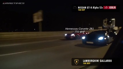 руски маниаци Lamborghini Gallardo vs Nissan Gtr